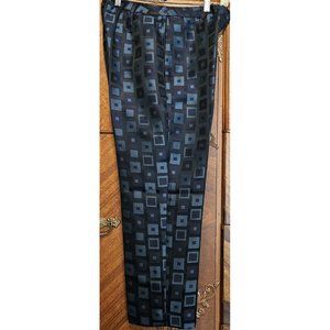 Alfani Size 10 Petite Geometric Green And Black Pants